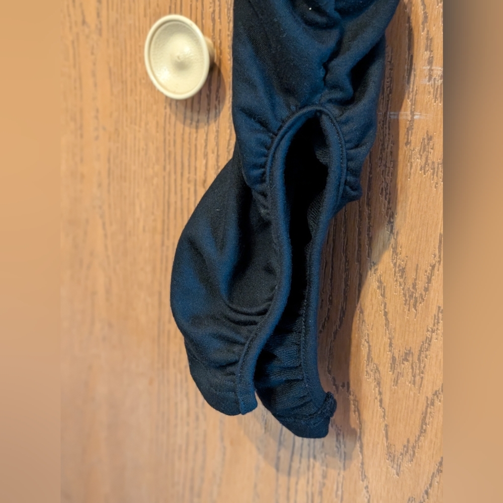 Black Ruched Split Hem Pants - Picture 5 of 11